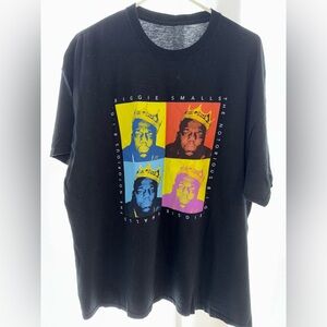 Black Graphic T-Shirt with Colorful Print